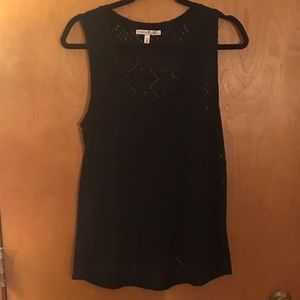 Express One Eleven Eyelet Scoop Neck Tank